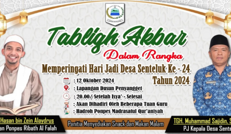 Tabligh Akbar Dalam Rangka Memperingati Hari Jadi Desa Senteluk